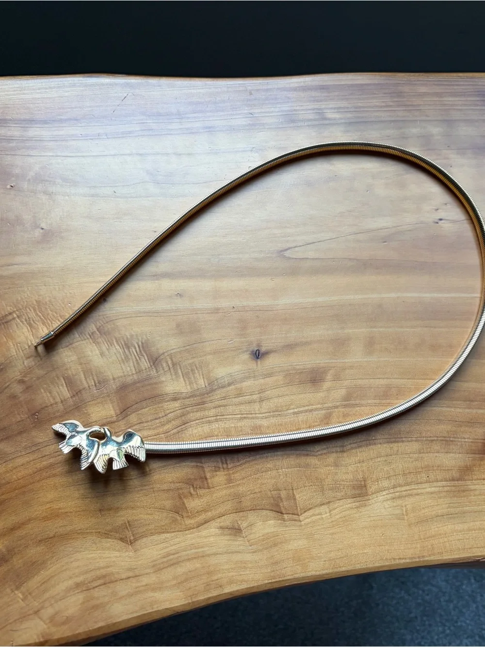 Gold Kissing Doves Accent Belt - Women Accessories Belts